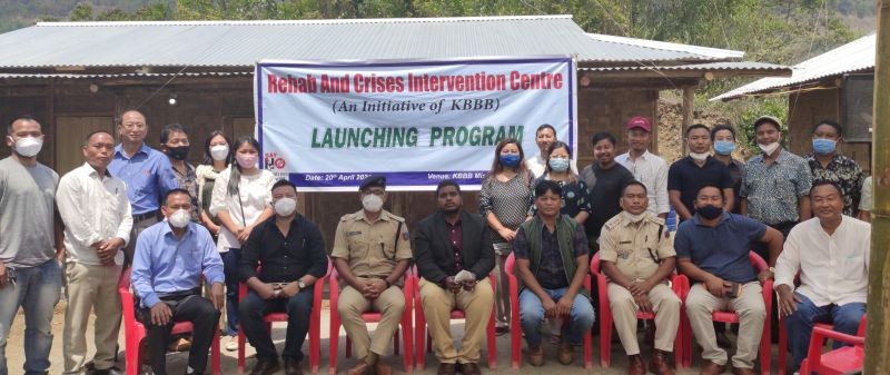 Officials and others during the launching of Rehabilitation and Crisis Intervention Centre at KBBB Mission Centre, Mon held on April 20.